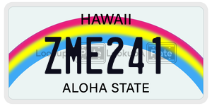 ZME241  license plate in HI