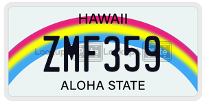 ZMF359  license plate in HI