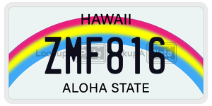 ZMF816  license plate in HI