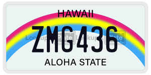 ZMG436  license plate in HI