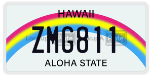 ZMG811 license plate in Hawaii