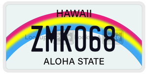 ZMK068  license plate in HI