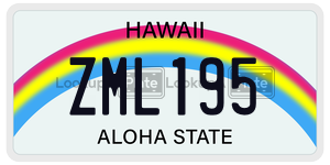 ZML195  license plate in HI