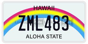 ZML483  license plate in HI