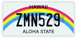 ZMN529  license plate in HI