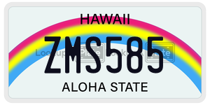ZMS585  license plate in HI