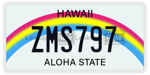 ZMS797  license plate in HI