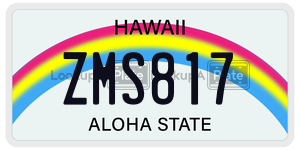 ZMS817 license plate in Hawaii