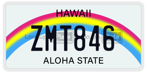 ZMT846  license plate in HI