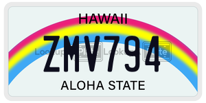 ZMV794  license plate in HI