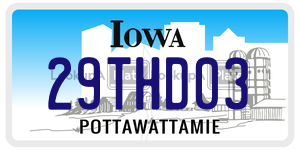 29THD03  license plate in IA