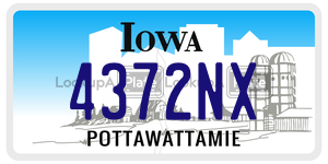 4372NX license plate in Iowa
