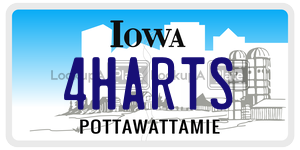 4HARTS  license plate in IA