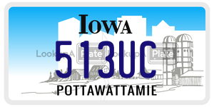 513UC  license plate in IA