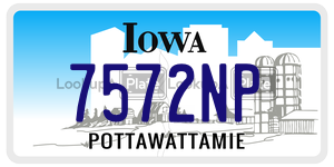 7572NP license plate in Iowa