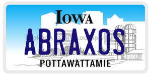 ABRAX0S  license plate in IA