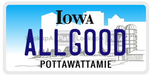 ALLGOOD  license plate in IA