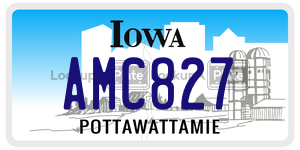 AMC827  license plate in IA