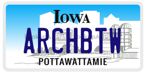 ARCHBTW  license plate in IA