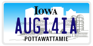 AUGI4IA license plate in Iowa