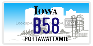 B58  license plate in IA