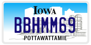 BBHMM69  license plate in IA
