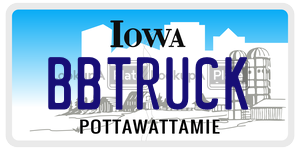 BBTRUCK  license plate in IA