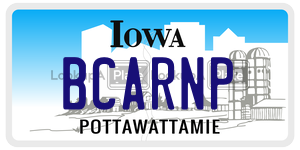 BCARNP  license plate in IA