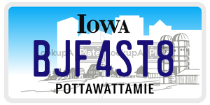 BJF4ST8  license plate in IA
