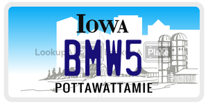 BMW5  license plate in IA