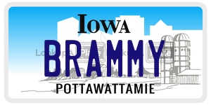 BRAMMY license plate in Iowa