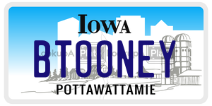 BTOONEY  license plate in IA