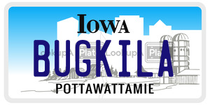 BUGKILA  license plate in IA