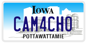 CAM4CHO  license plate in IA