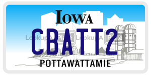 CBATT2  license plate in IA