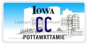 CC  license plate in IA
