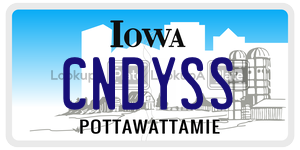 CNDYSS  license plate in IA
