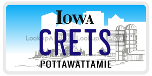 CRETS  license plate in IA