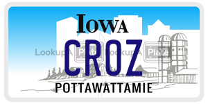 CROZ license plate in Iowa