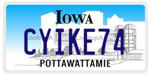 CYIKE74  license plate in IA