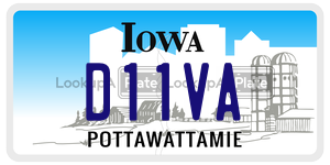 D11VA  license plate in IA