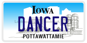 DANCER  license plate in IA