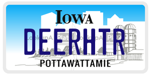 DEERHTR  license plate in IA