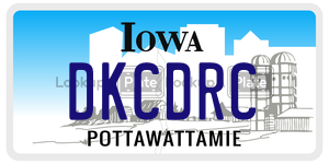DKCDRC  license plate in IA
