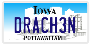 DRACH3N  license plate in IA