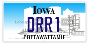 DRR1  license plate in IA