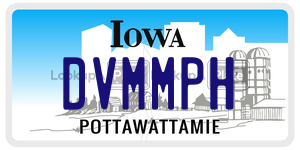 DVMMPH  license plate in IA
