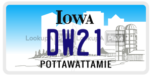 DW21 license plate in Iowa
