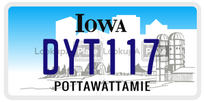 DYT117  license plate in IA
