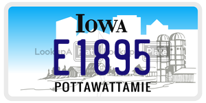 E1895 license plate in Iowa